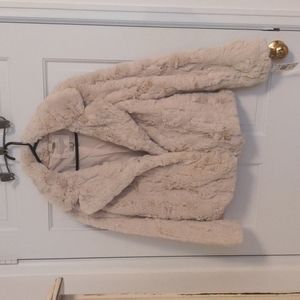 Faux fur coat. 2 button closure. NWT